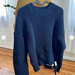 Textured Sweater Navy S